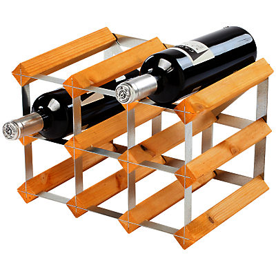 Traditional Wine Rack Co. Redwood Wine Rack, 9 Bottle, Light Wood